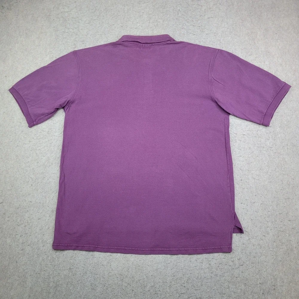 VTG Polo Ralph Lauren Shirt Mens L Purple‎ Short Sleeve Preppy Cotton